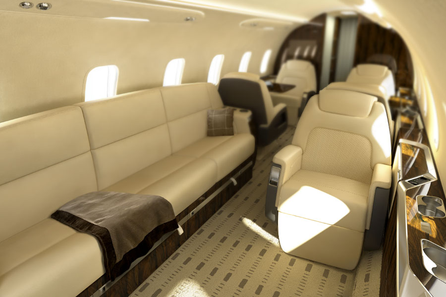 Bombadier Challenger 300, challenger 300 interior