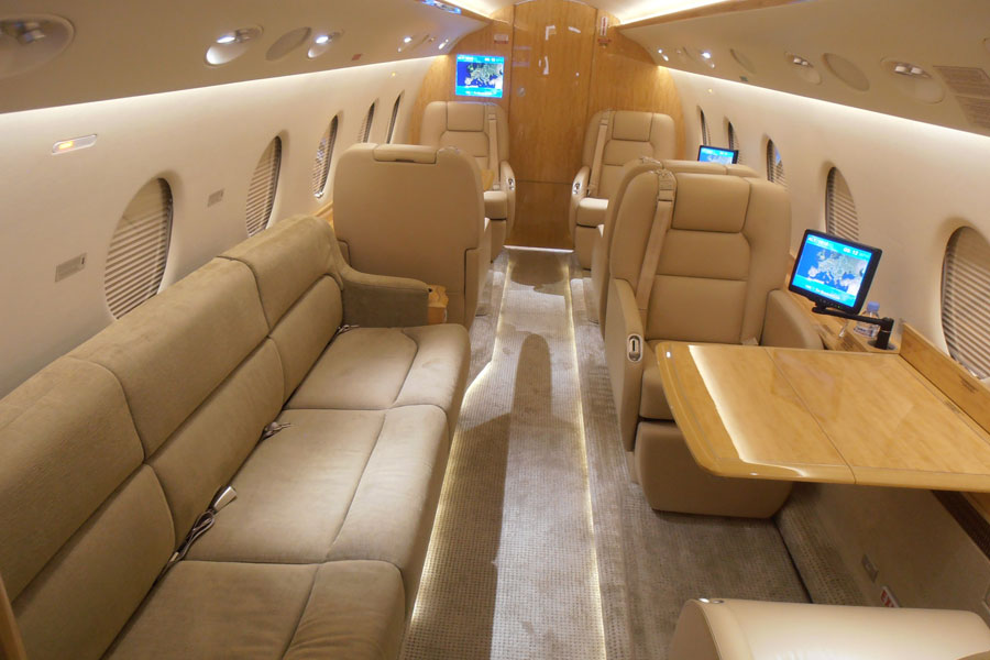 Gulfstream 200, IAI Galaxy interior, Gulstream 200 seating