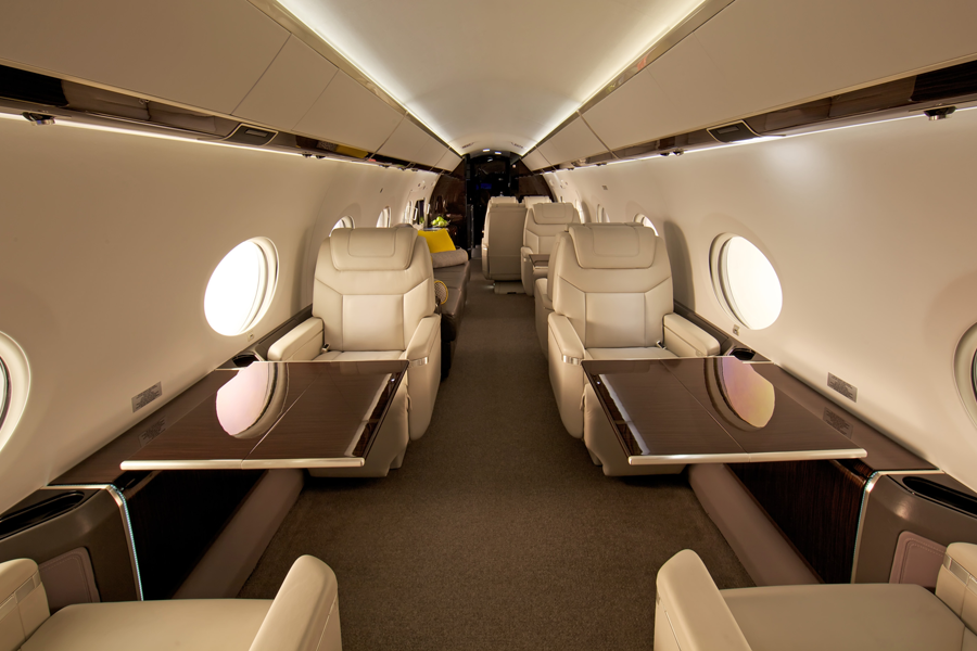 G550, Gulfstream 550, Gulfstream Aerospace, Gulfstream interior leather seats