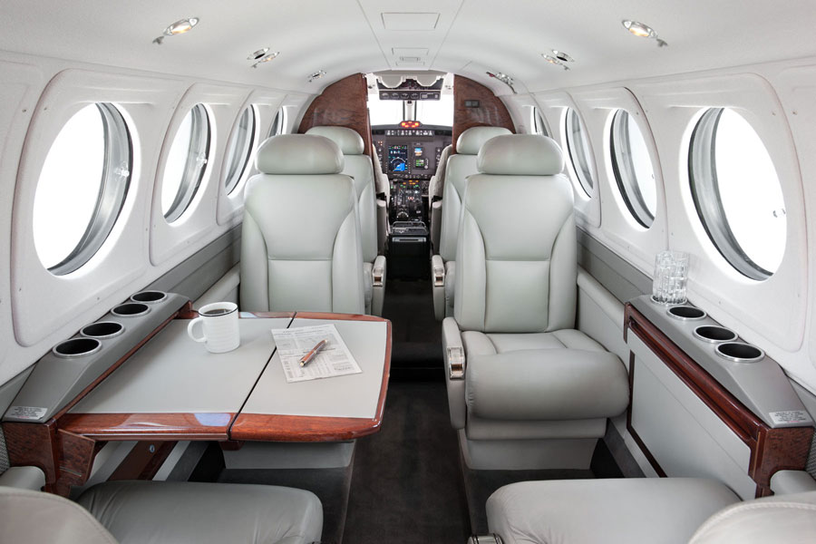 King Air Interior Private Jet Charter Jet Card - Jets.com