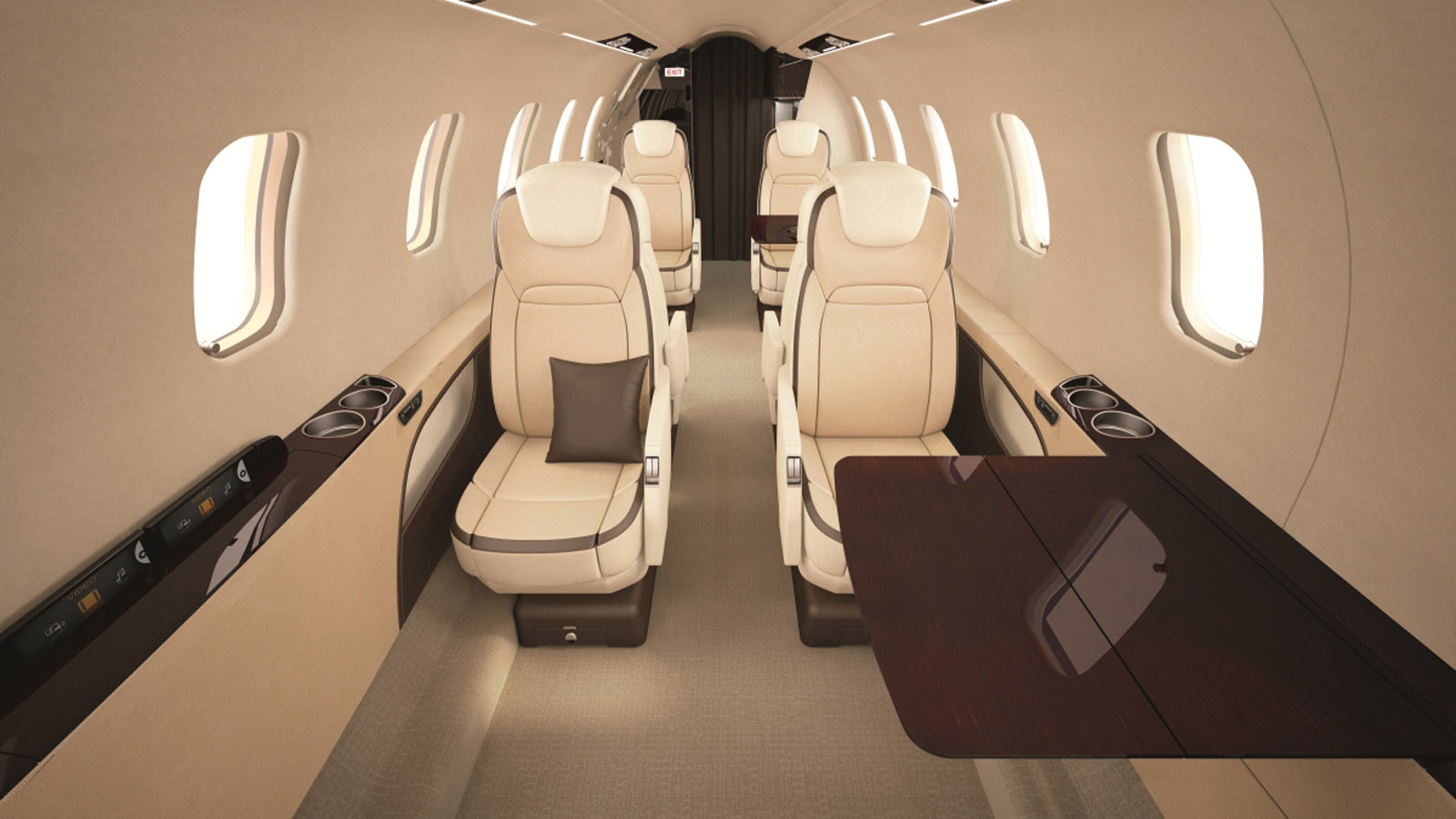 Bombardier Learjet 75 Interior - Private Jet Rental